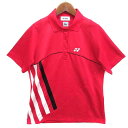 【中古】ヨネックス YONEX ベリークール Very Cool ポロシャツ 半袖 レッド 赤 L バドミントン レディース 【ベクトル 古着】 250627