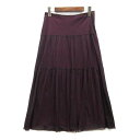 【中古】ヴィヴィアンタム VIVIENNE TAM チュール ティアード ロング スカート ボルドー 0 レディース 【ベクトル 古着】 250707