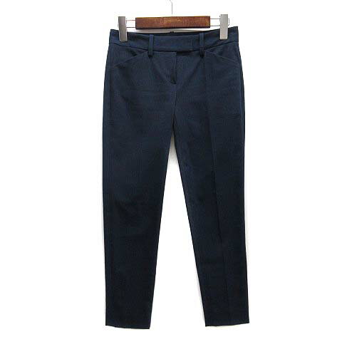 theory セオリー ストレッチキャンバス XXOネイビー Theory セオリー☆ストレッチキャンバスワイドフレアパンツ XXO