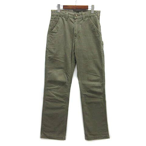 【中古】カーハート carhartt リングスパン ピーチスキン ペインターパンツ 30 アーミーグリーン B324 ARG メンズ 【ベクトル 古着】 250710