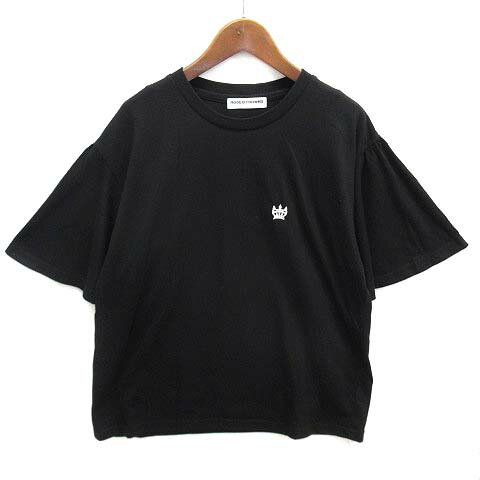 【中古】ロデオクラウンズ Rodeo Crowns ワンポイント フレア Tシャツ カットソー 半袖 ブラック 黒 F 420ESR80-0640 レディース 【ベクトル 古着】 250716 【中古】ロデオクラウンズ Rodeo Crowns ワンポイント フレア Tシャツ カットソー 半袖 ブラック 黒 F 420ESR80-0640 レディース 【ベクトル 古着】 250716