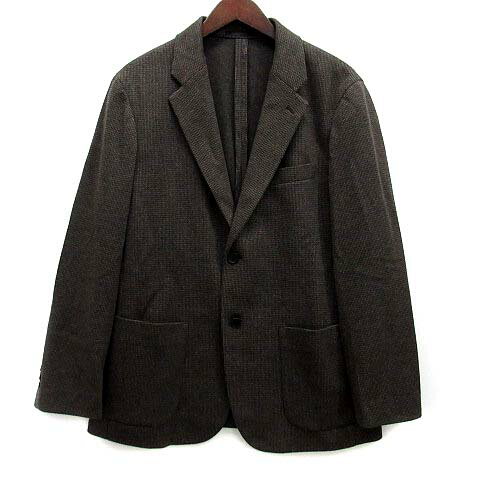 【中古】ユニクロ UNIQLO スーツ セットアップ ストレッチジャージー コンフォート 2B ジャケット ワイドパンツ チドリ 茶 ブラウン L メンズ 【ベクトル 古着】 250722