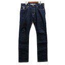 【中古】ブルーサクラ BLUE SAKURA タイト ストレート デニム パンツ ジーンズ セルビッチ 赤耳 402XXA STILL インディゴ 32 メンズ 【ベクトル 古着】 250726