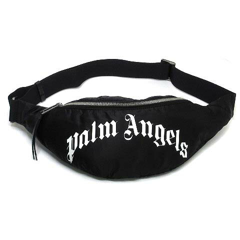 【中古】パームエンジェルス PALM ANGELS CURVED LOGO FANNYPACK ファニーパック ウエストバッグ ボディバッグ 黒 ブラック ☆AA★ メンズ 【ベクトル 古着】 250727