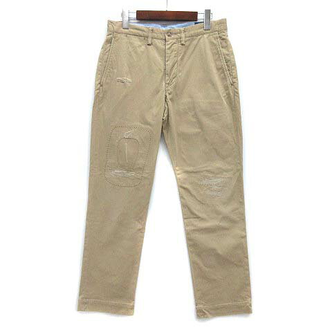 【中古】ポロ ラルフローレン POLO RALPH LAUREN リペア加工 ストレッチ コットンツイル チノパンツ チノパン ベージュ 30 メンズ 【ベクトル 古着】 250805 【中古】ポロ ラルフローレン POLO RALPH LAUREN リペア加工 ストレッチ コットンツイル チノパンツ チノパン ベージュ 30 メンズ 【ベクトル 古着】 250805