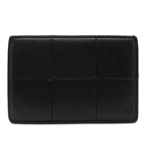 【中古】ボッテガヴェネタ BOTTEGA VENETA カセット クレジットカードケース 名刺入れ レザー 651401 ブラック 黒 RFID ☆AA★ メンズ 【ベクトル 古着】 250912