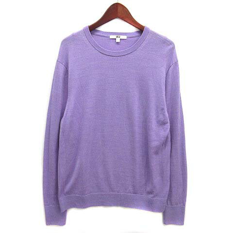 【中古】ユニクロ UNIQLO エクストラファインメリノ クルーネック セーター 長袖 ニット パープル 紫 XL 450509 レディース 【ベクトル 古着】 251017のサムネイル