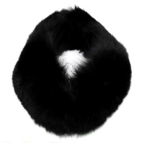【中古】未使用品 ノエルヴォーグ NOEL VOGUE ブルーフォックスファー ティペット マフラー クリップ式..