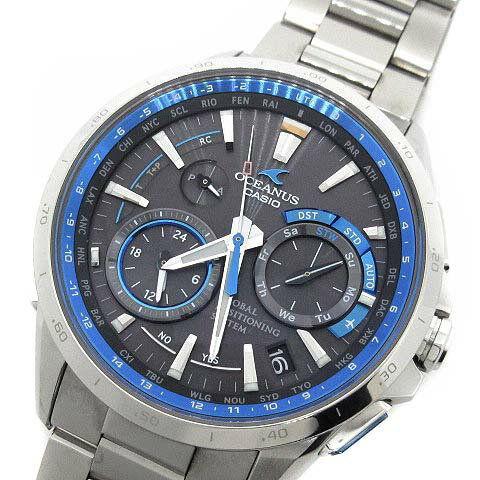 【中古】カシオ CASIO オシアナス GPS ハイブリッド 電波ソーラー 腕時計 チタン OCW-G1000-1AJF メンズ 【ベクトル 古着】 251109