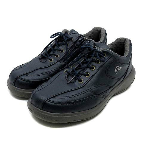 【中古】ダンロップ DUNLOP コンフォートウォーカー ウォーキングシューズ スニーカー DC157 ネイビー 紺 24.5cm メンズ 【ベクトル 古着】 ...