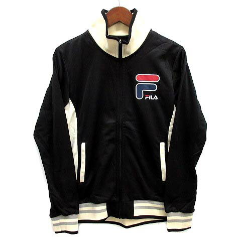 【中古】フィラ FILA トラックジャケット ジャージ 裏起毛 ブラック 黒 L レディース 【ベクトル 古着】 251119