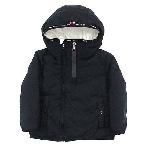【中古】モンクレール MONCLER CONEZ ダウン ジャケット フード付き ラバーロゴ 2022SS ダークネイビー 紺 12/18 mesi 80cm ベビー キッズ 【ベクトル 古着】 251124
