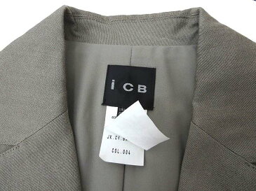 【中古】iCB アイシービー シンプル 総裏地 1B シングル ジャケット スカート 上下 セットアップ スーツ 11 グレー系 レディース 【ベクトル 古着】 180626 古着 買取＆販売 ベクトルイズム