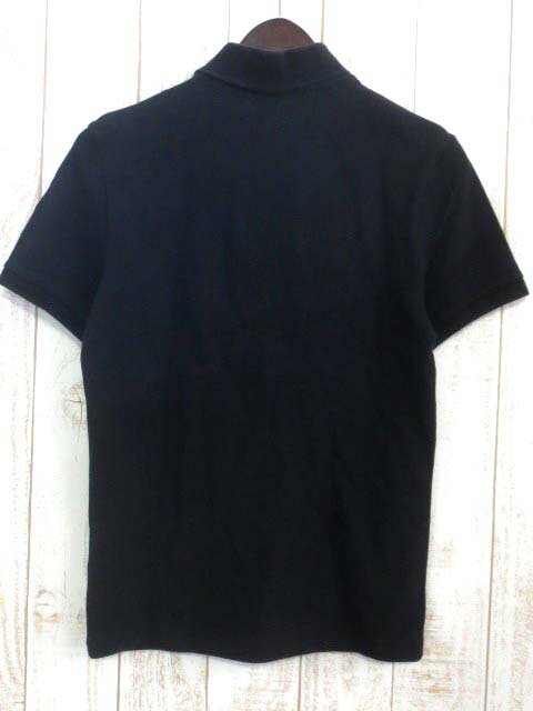 【MONCLER／モンクレール】 国内正規 半袖 ワッペン ベーシック 鹿の子 ポロシャツ XS/黒 %M46 メンズ 【ベクトル 古着】【中古】 150310