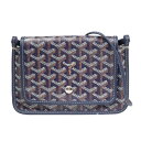 GOYARD ゴヤール PLUMET プリュメ ヘリンボーン ポーチウォレット ショルダーバッグ ポシェット PVC レザー ネイビー バッグ おしゃれ ブランド ブランド品 送料無料 【中古】