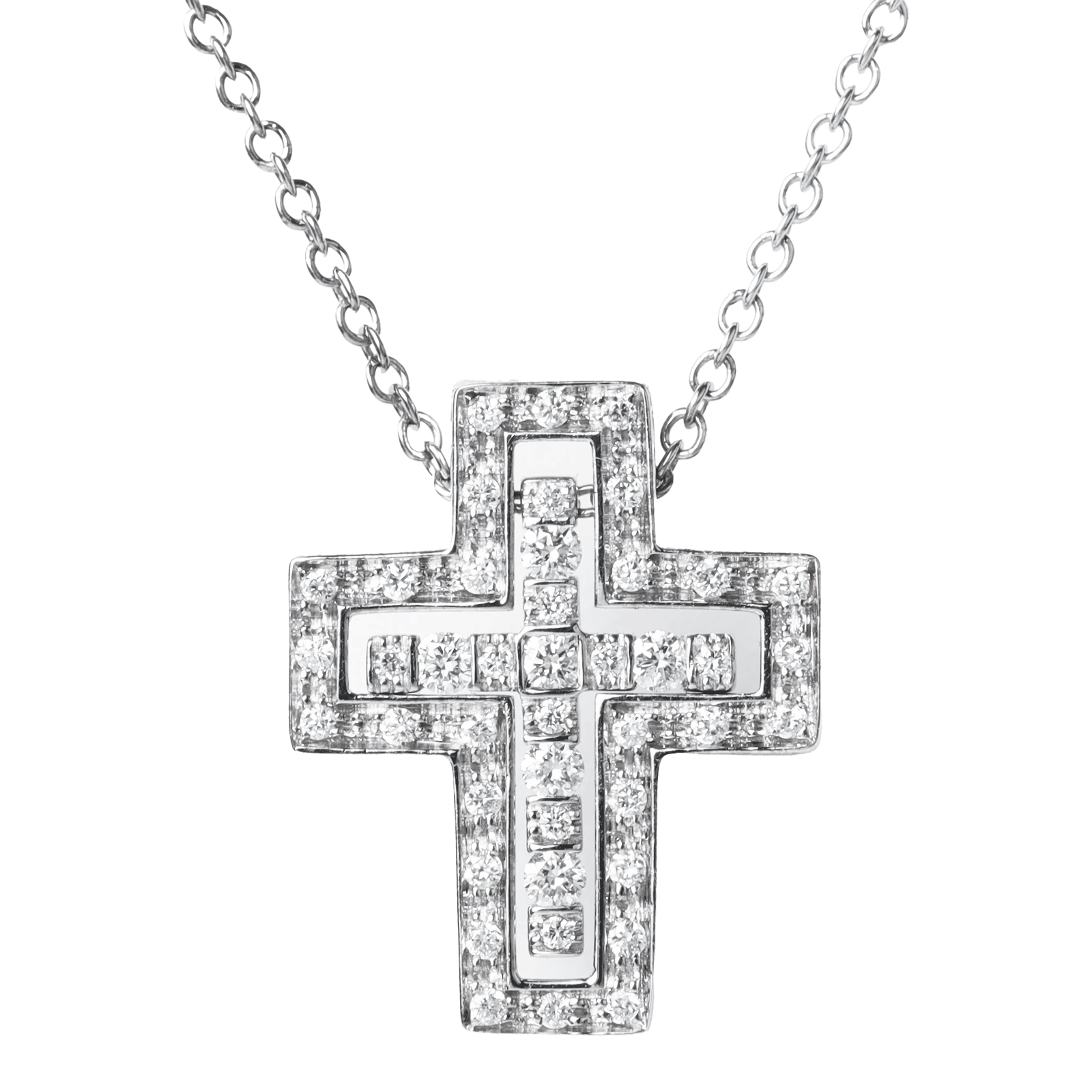 新品仕上げ DAMIANI ダミアーニ K18 WG ベルエポック クロス ネックレス XXS 20083507 ダイヤモンド 18金 ホワイトゴールド ジュエリー おしゃれ ブランド ブランドジュエリー レディース メンズ 母の日 父の日 誕生日 プレゼント 送料無料 【中古】