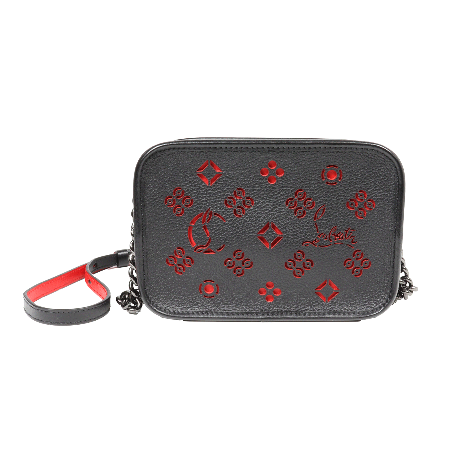 Christian Louboutin クリスチャン ルブタン ラジオルビ チェーン ショルダーバッグ レザー ブラック×..