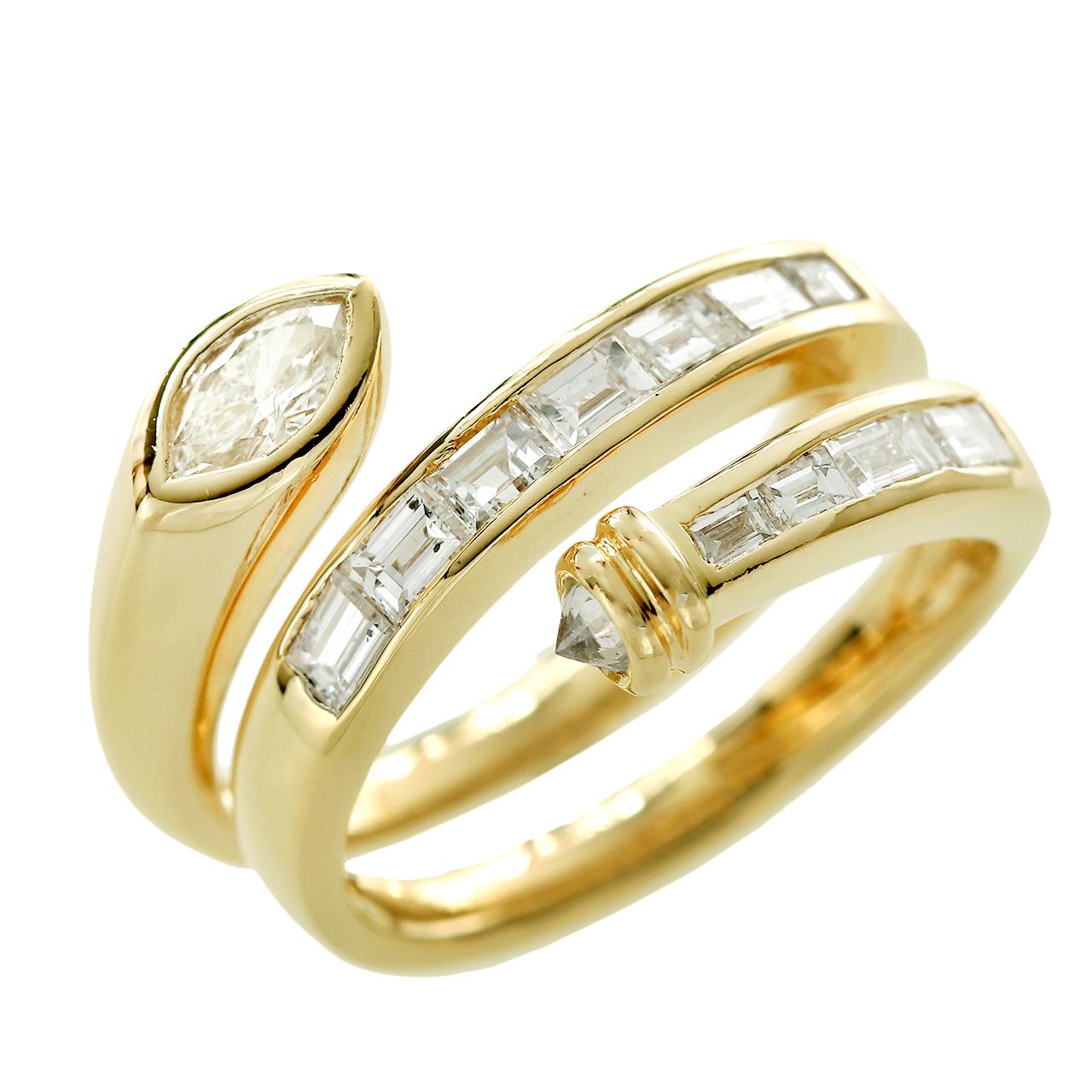 ʻž夲 K18 YG 2Ϣ ǥ  Хåȥ  1.12ct 12 18   奨꡼  ...