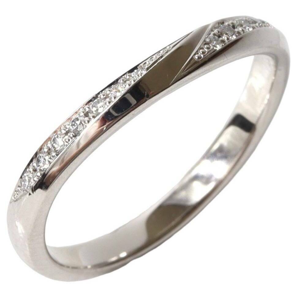 【中古】Pt950 デザイン リング ダイヤモンド 0.06ct 11号 プラチナ 指輪 アクセサリー
