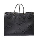 Louis Vuitton ルイヴィトン オンザゴーGM M44925 トートバッグ ハンドバッグ モノグラム・アンプラント レザー ブラック 黒 トート バッグ ブランド ブランド品 送料無料 【中古】