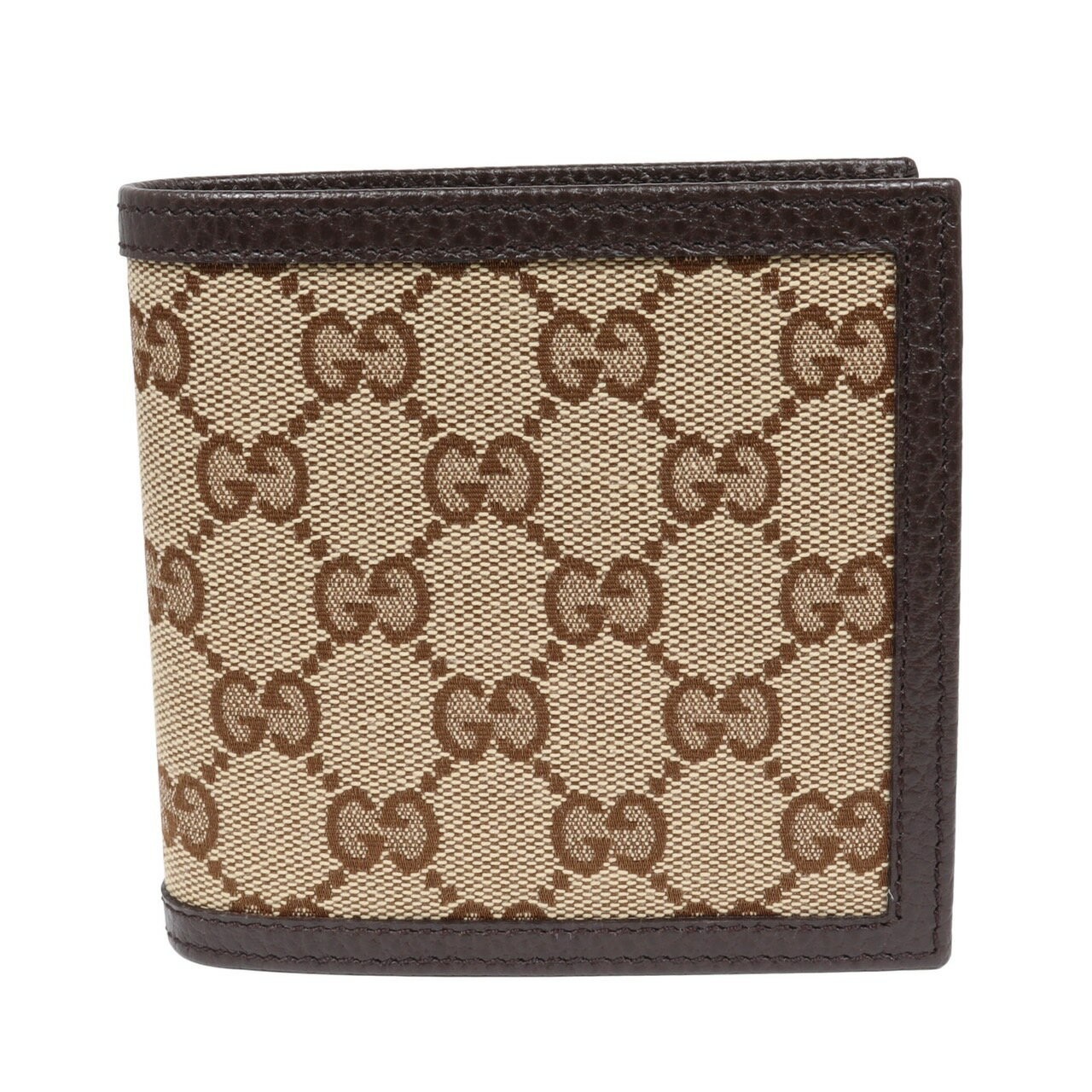 GUCCI グッチ 二つ折り財布 150413 GGキャンバス レザー ベージュ ブラウン コンパクト財布 アウトレット 財布 ウォレット おしゃれ ブランド ブランド品 送料無料 