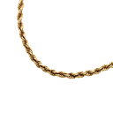 K18YG ロープチェーン ネックレス 幅 2.5mm 全長 40cm 18金 イエローゴールド ジュエリー アクセサリー おしゃれ レディース メンズ 母の日 父の日 誕生日 プレゼント 送料無料 【中古】