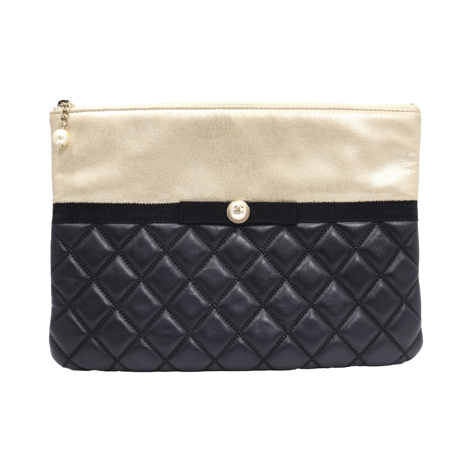 CHANEL シャネル ココマーク マトラッセ ポーチ ブラック