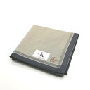 ワンダフルデー♪全品P10倍メール便対応OK【売れ筋】【大処分】【未使用ハンカチ】CalvinKleinカルバンクラインハンカチ【カーキ系】