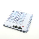 ワンダフルデー♪全品P10倍メール便対応OK【売れ筋】【未使用ハンカチ】BURBERRYバーバリーハンカチ【ブルー系】