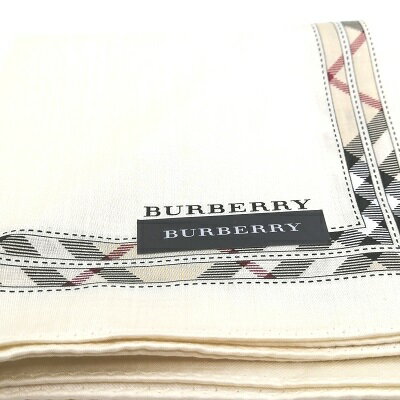 GWも当店でお買い物♪全品P10倍メール便対応OK【売れ筋】【未使用ハンカチ】BURBERRY ハンカチ【ベージュ系】
