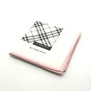 ワンダフルデー♪全品P10倍メール便対応OK【売れ筋】【未使用ハンカチ】BURBERRYバーバリーハンカチ【ピンク系】