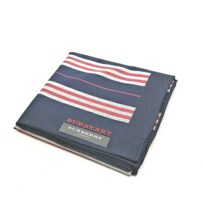 月末も当店でお買い物♪全品P10倍メール便対応OK【売れ筋】【未使用ハンカチ】BURBERRYバーバリーハンカチ【ネイビー系】