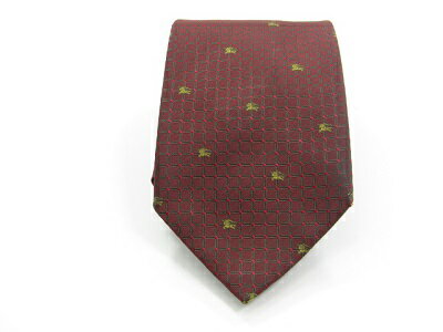 当店はやります♪20迄P10倍【売れ筋】【値下げ】【中古ネクタイ】メール便対応OKBURBERRY バーバリーネクタイ【パターン・規則柄系】【レッド系】【ランクB】【ネクタイ中古】