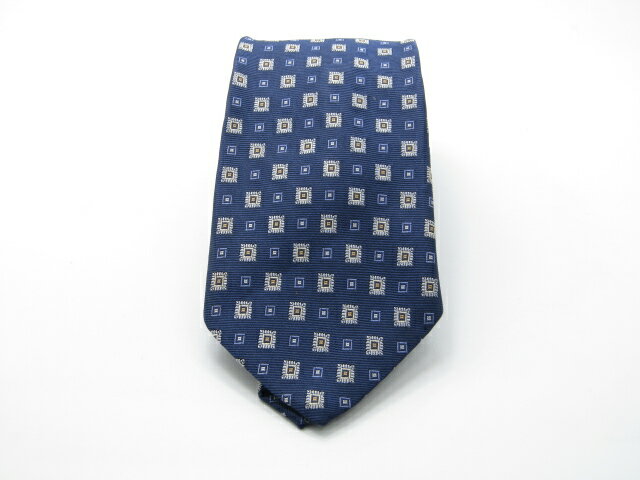 Rakuten - 月末も当店でお買物でお買い物♪P10倍【中古ネクタイ】【値下げ】メール便対応OKBROOKS BROTHERSブルックスブラザーズネクタイ【パターン・規則柄系】【ネイビー系】【ランクB】【ネクタイ中古】