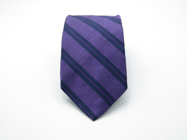 Rakuten - 月末も当店でお買物でお買い物♪P10倍【中古ネクタイ】【値下げ】メール便対応OKBROOKS BROTHERSブルックスブラザーズネクタイ【ストライプ・レジメンタル系】【パープル系】【ランクAB】【ネクタイ中古】