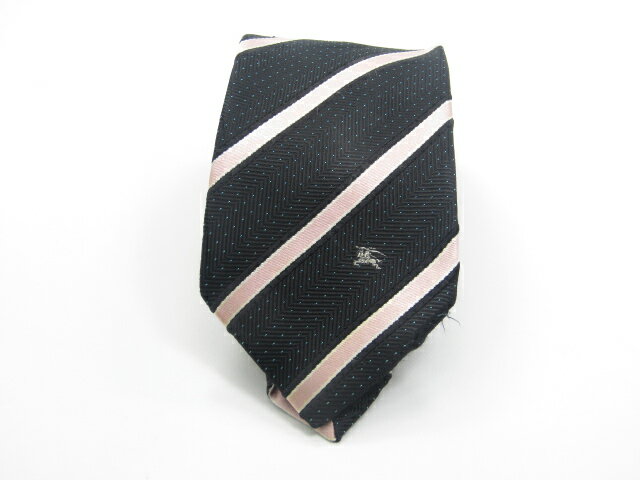 大感謝祭♪全品P10倍【売れ筋】【値下げ】【中古ネクタイ】メール便対応OKBURBERRYBLACKLABELバーバリーブラックレーベルネクタイ【ストライプ・レジメンタル系】【ブラック系】【ランクB】【ネクタイ中古】