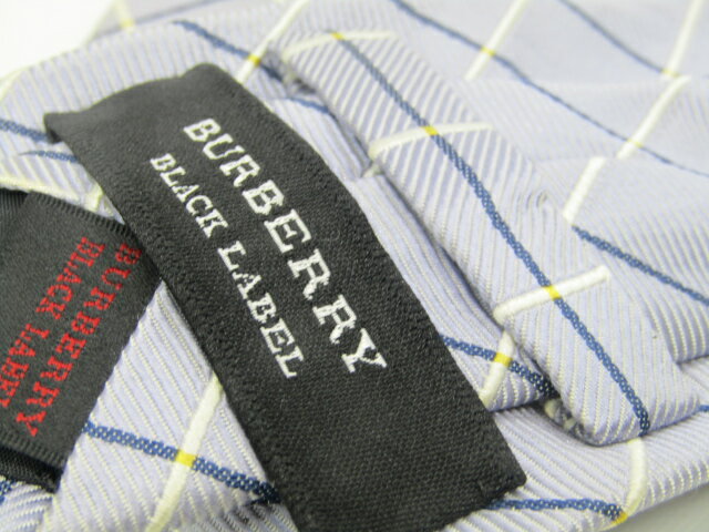 お買い物マラソン♪全品P10倍【売れ筋】【大処分】【中古ネクタイ】メール便対応OKBURBERRY　BLACKLABELバーバリーブラックレーベルネクタイ【チェック系】【グレー系】【ランクBC】【ネクタイ中古】 2
