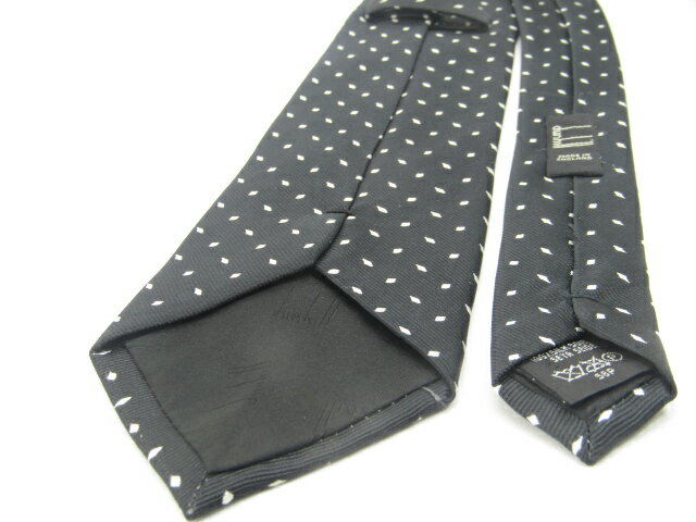 GWも当店でお買い物♪全品P10倍【売れ筋】【中古ネクタイ】メール便対応OKdunhill ダンヒルネクタイ【パターン・規則柄系】【ブラック系】【ランクSA】【ネクタイ中古】