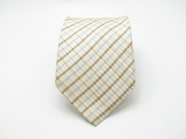 Rakuten - 月末も当店でお買物でお買い物♪P10倍【売れ筋】【値下げ】【中古ネクタイ】メール便対応OKdunhill ダンヒルネクタイ【チェック系】【ベージュ系】【ランクAB】【ネクタイ中古】