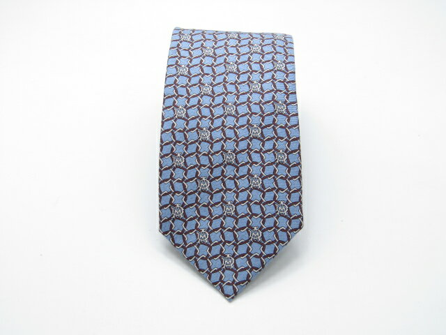 Rakuten - お買物マラソン♪全品P10倍【売れ筋】【中古ネクタイ】メール便対応OKdunhill ダンヒルネクタイ【パターン・規則柄系】【ブルー系】【ランクSA】【ネクタイ中古】