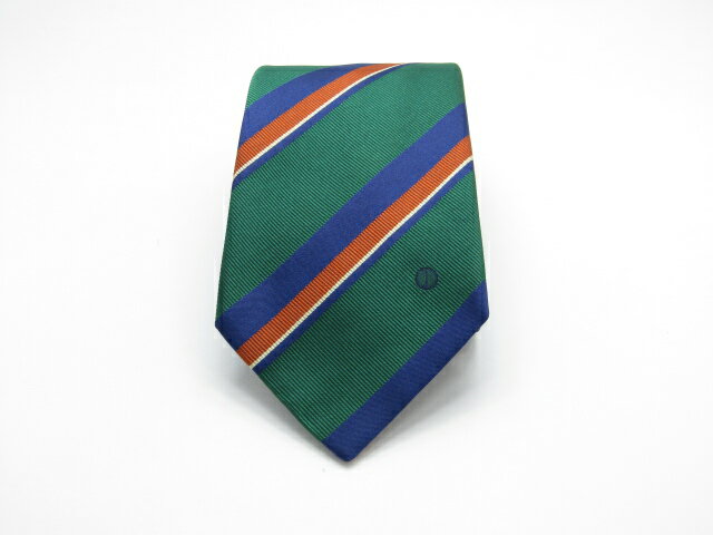 DUNHILL - 【売れ筋】【中古ネクタイ】メール便対応OKdunhill ダンヒルネクタイ【ストライプ・レジメンタル系】【グリーン系】【ランクAB】【ネクタイ中古】