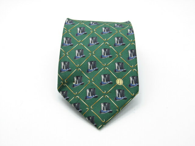 Rakuten - 月末も当店でお買物でお買い物♪P10倍【売れ筋】【大処分】【中古ネクタイ】メール便対応OKdunhill ダンヒルネクタイ【パターン・規則柄系】【グリーン系】【ランクBC】【ネクタイ中古】