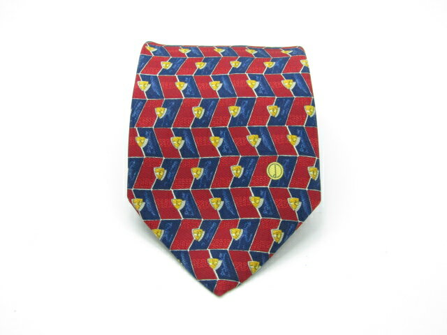 Rakuten - 当店でのお買物でSPUトータルP10倍～♪【売れ筋】【中古ネクタイ】メール便対応OKdunhill ダンヒルネクタイ【パターン・規則柄系】【レッド系】【ランクA】【ネクタイ中古】