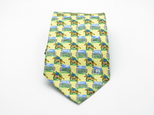 Rakuten - お買物マラソン♪全品P10倍【売れ筋】【中古ネクタイ】メール便対応OKdunhill ダンヒルネクタイ【パターン・規則柄系】【イエロー系】【ランクAB】【ネクタイ中古】