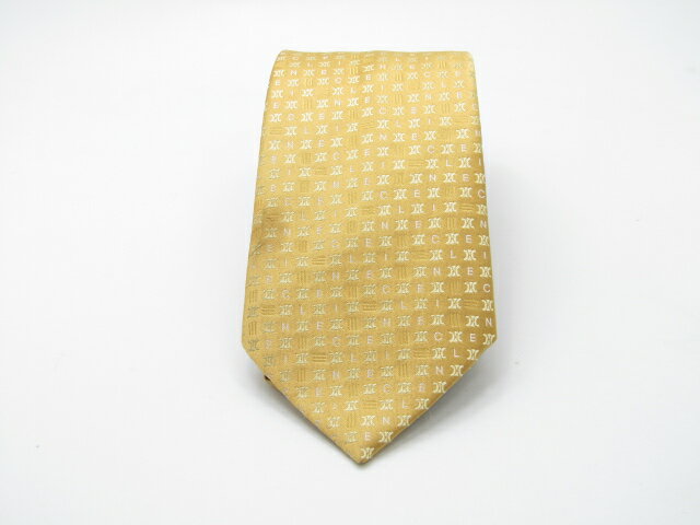 Rakuten - 月末も当店でお買物でお買い物♪P10倍【中古ネクタイ】メール便対応OKCELINEセリーヌネクタイ【ロゴ系】【イエロー系】【ランクAB】【ネクタイ中古】