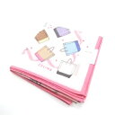 ワンダフルデー♪全品P10倍メール便対応OK【売れ筋】 【限定1枚】【未使用ハンカチ】CELINEセリーヌハンカチ【ピンク系】