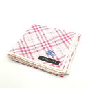 ワンダフルデー♪全品P10倍メール便対応OK【売れ筋】【未使用ハンカチ】BURBERRYバーバリーハンカチ【ピンク系】