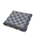 ワンダフルデー♪全品P10倍メール便対応OK【売れ筋】【未使用ハンカチ】BURBERRYバーバリーハンカチ【ネイビー系】