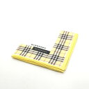 ワンダフルデー♪全品P10倍メール便対応OK【売れ筋】【未使用ハンカチ】BURBERRYバーバリーハンカチ【イエロー系】