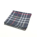 ワンダフルデー♪全品P10倍メール便対応OK【売れ筋】【限定1枚】【未使用ハンカチ】BURBERRYバーバリーハンカチ【ネイビー系】